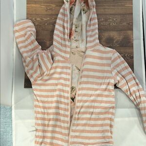 Reversible Posh Peanut Pink and White Striped Hoodie